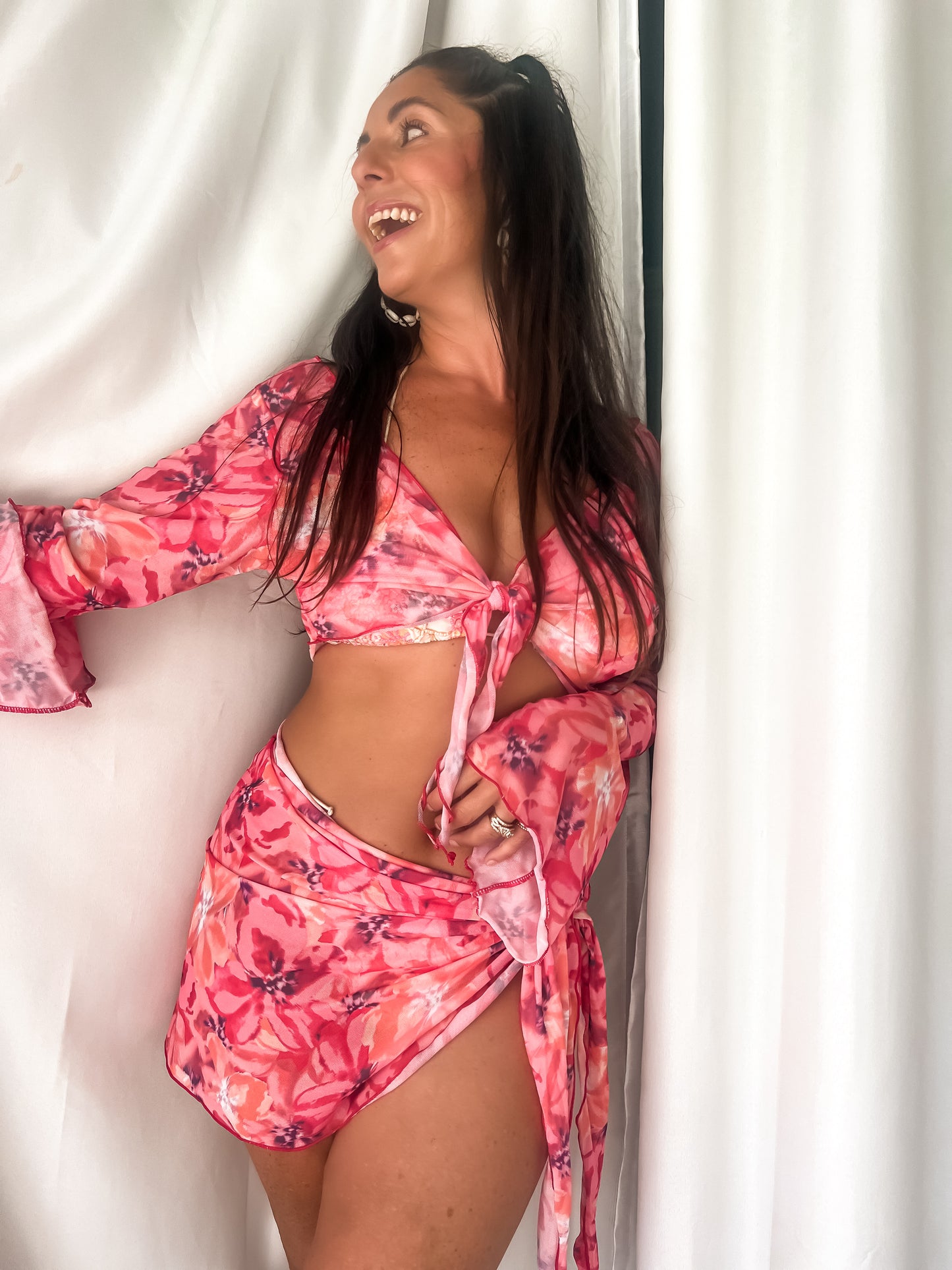 Tropical Pink Sarong Set
