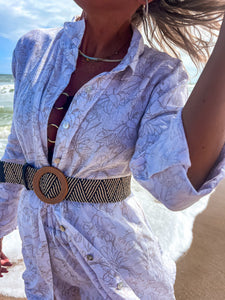 Seaside Linen Shirt Dress