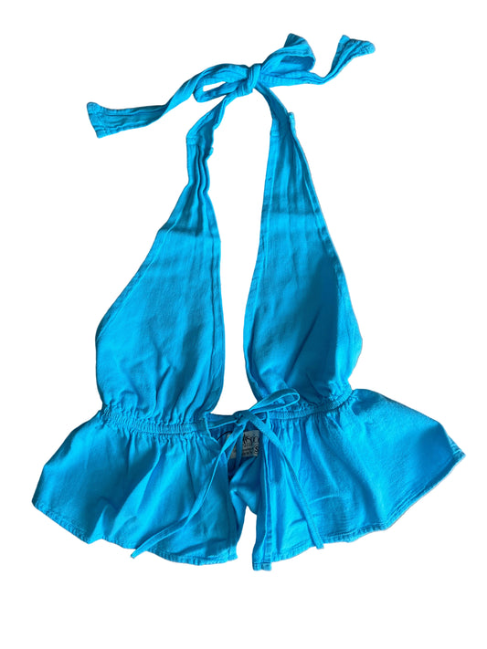 Flirty Cyan Halter Top
