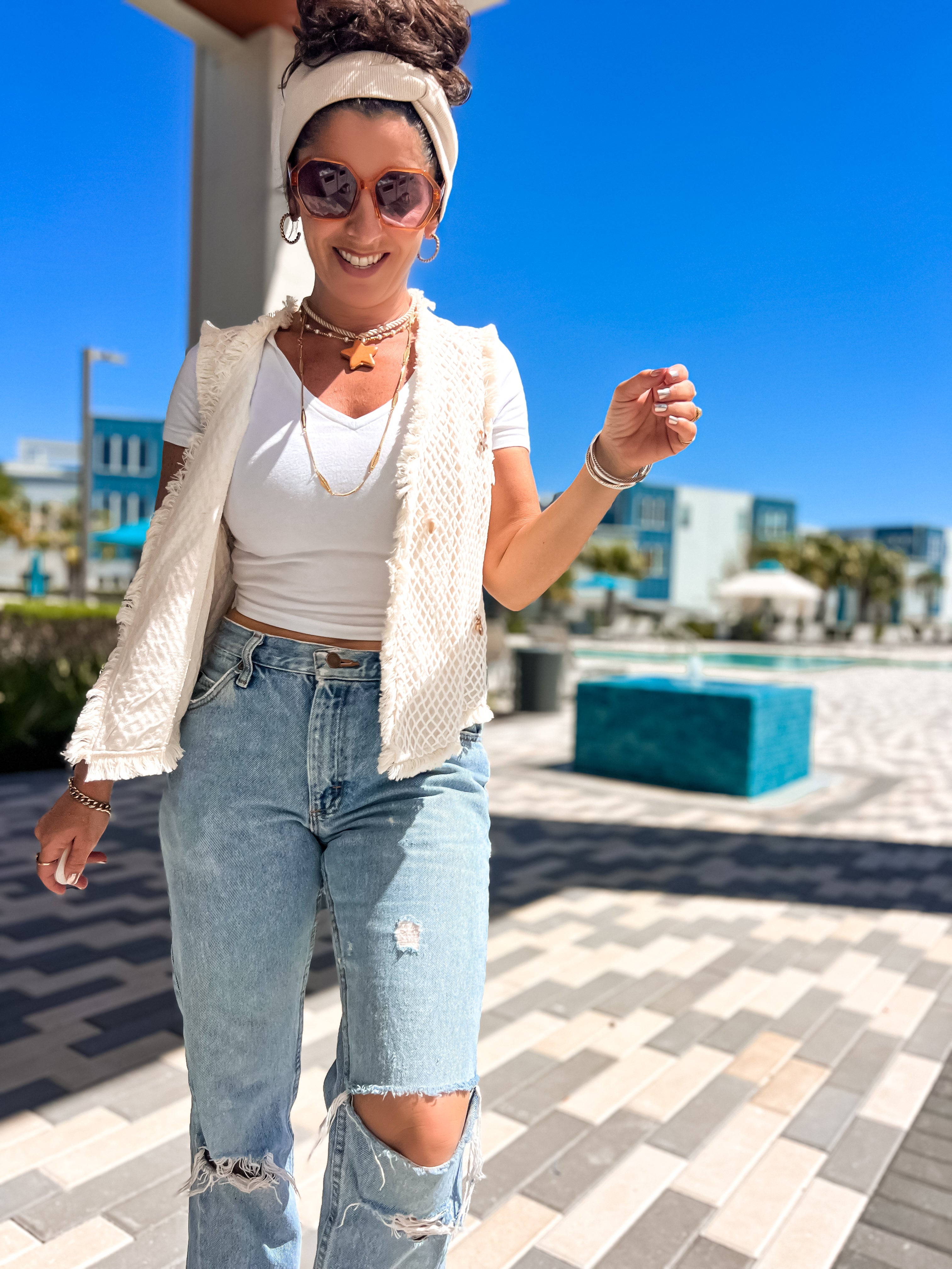 Netted Seashell Vest