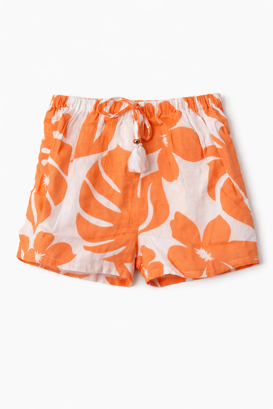 Coral Cotton Shorts