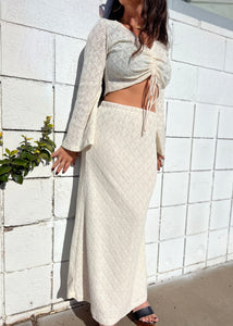 Ivory Knit Maxi Skirt