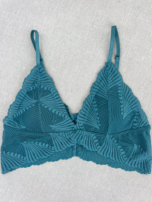 Teal Scallop Bralette