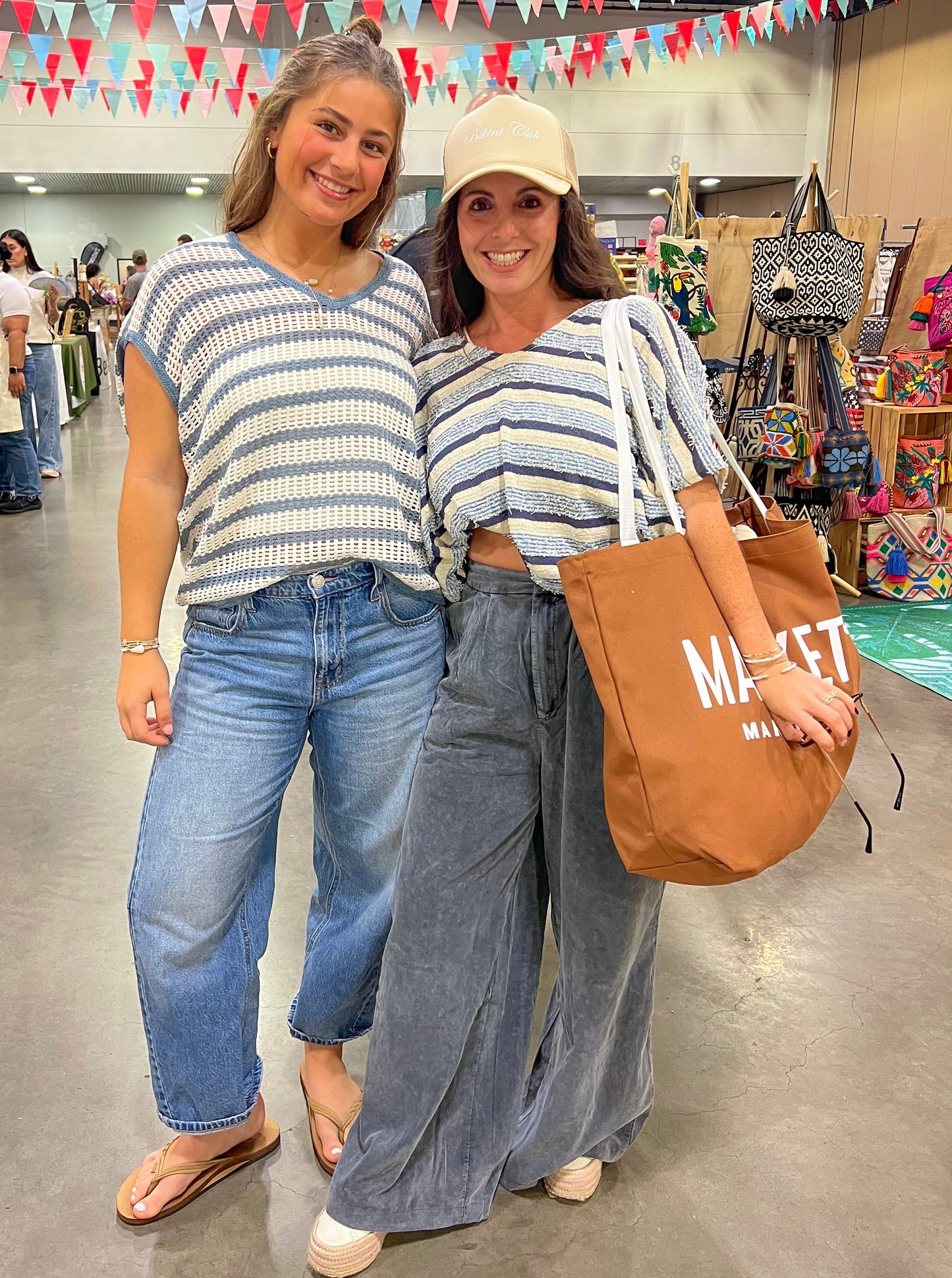Beachy Blues Striped Top