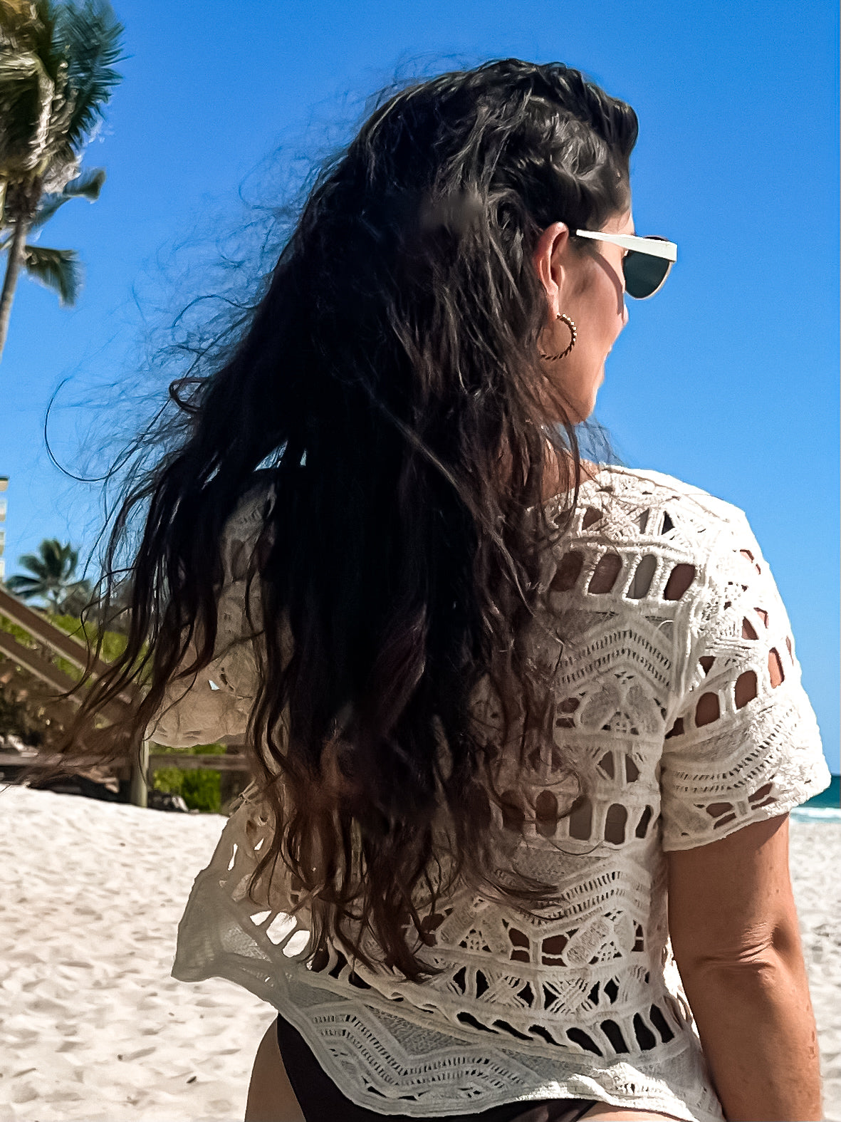 Open-knit Seashell Top