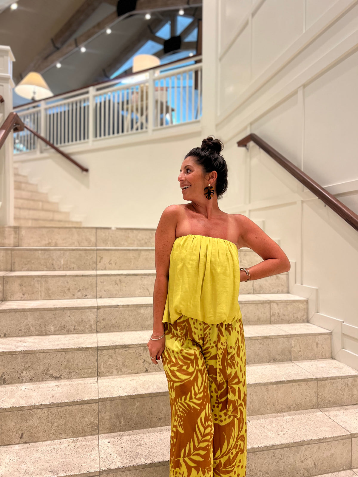 Toasted Lime Strapless Top