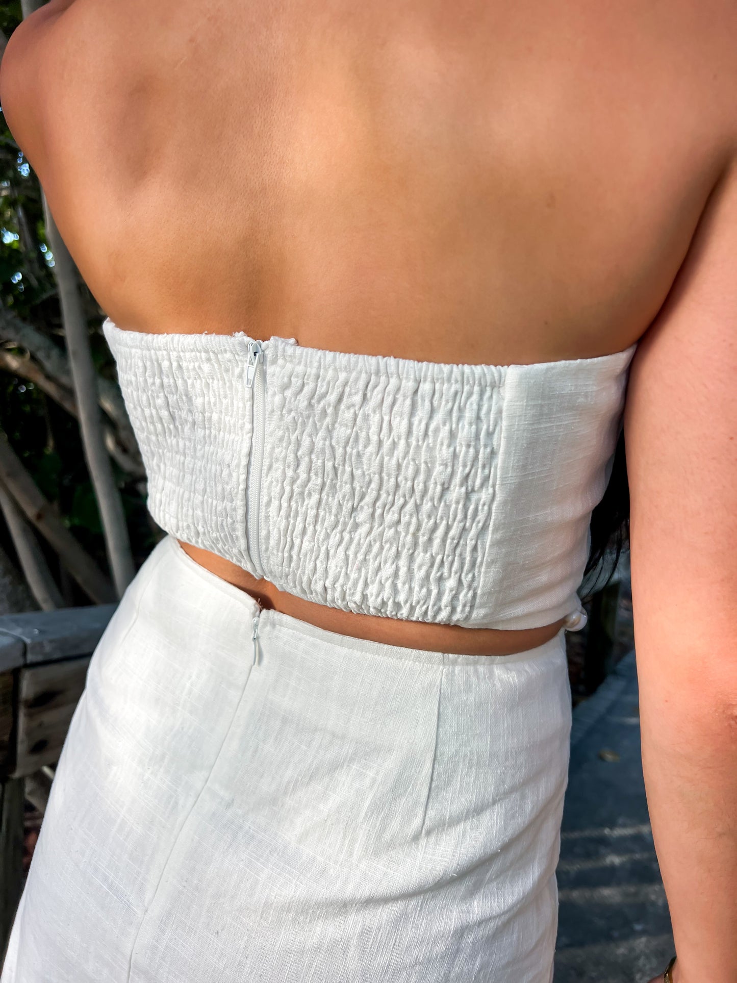White Beaded Mini Dress