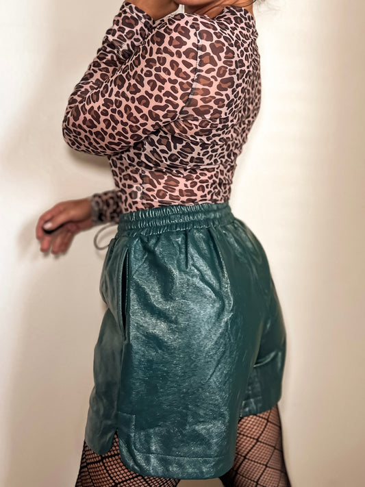 Pleather Hunter Shorts