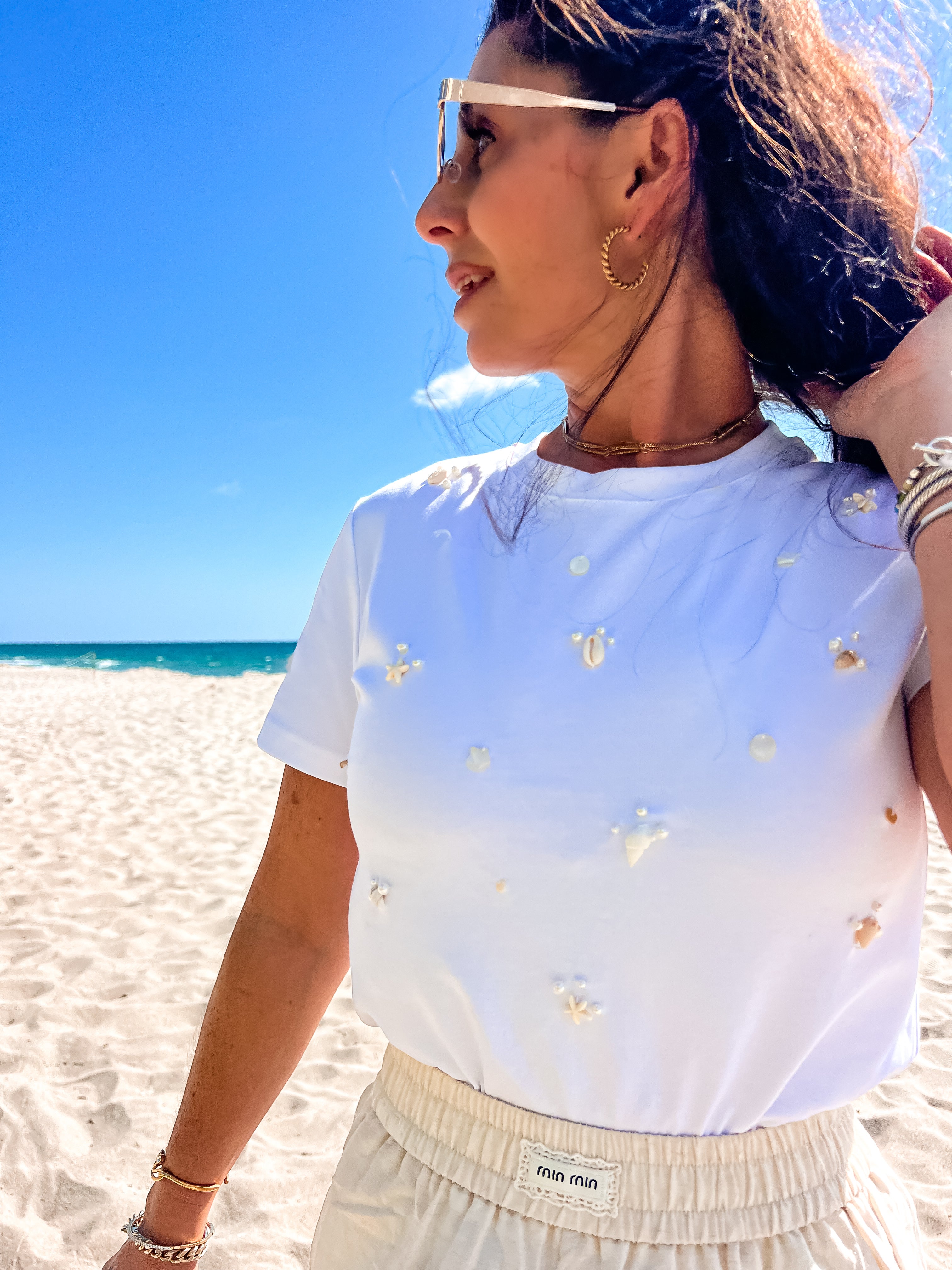 Seashell Embellished Tee