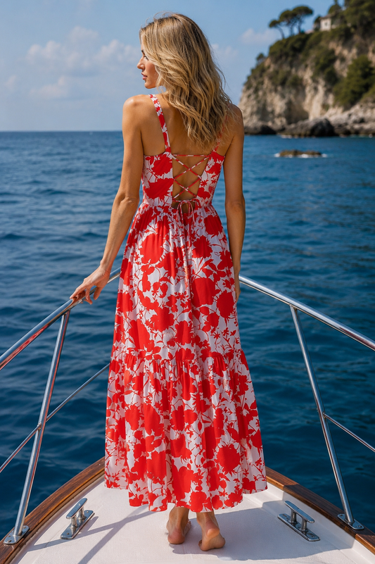 Red Floral Dress