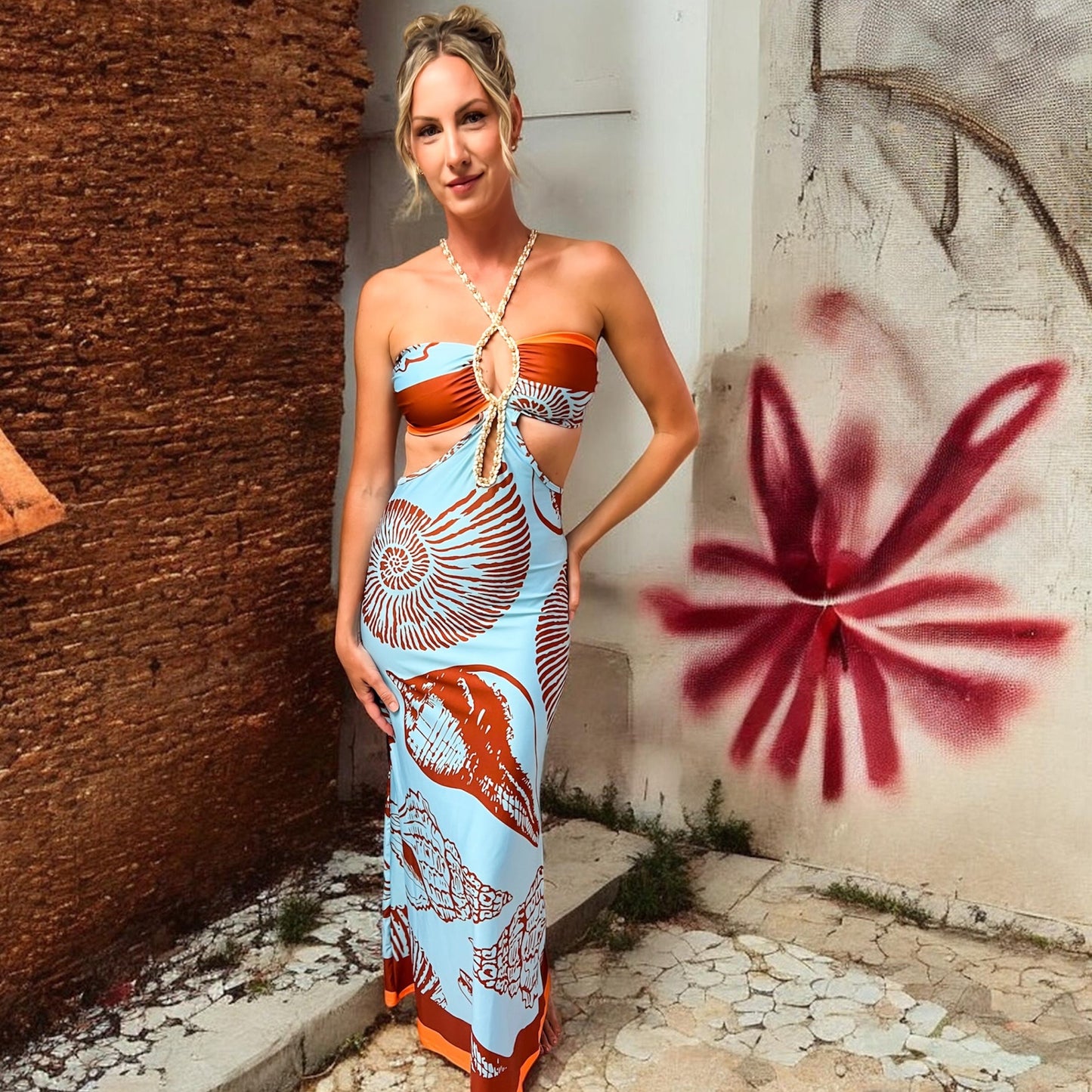 Tropez Maxi Dress Turq