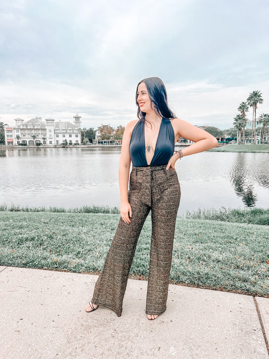 Look At Me Now Shimmer Pants Gold